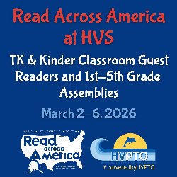 Read Across America at HVS - TK & Kinder Classroom Guest Readers and 1st-5th Grade Assemblies - March 2-6, 2026